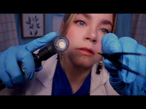 ASMR Ear Exam & Ear Cleaning | No Direct Mic Scratching | Medical Roleplay