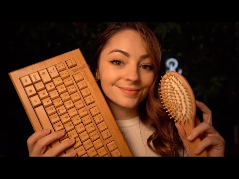 ♡ ASMR  - Multidéclencheurs bois (clavier/ brosse) ♡