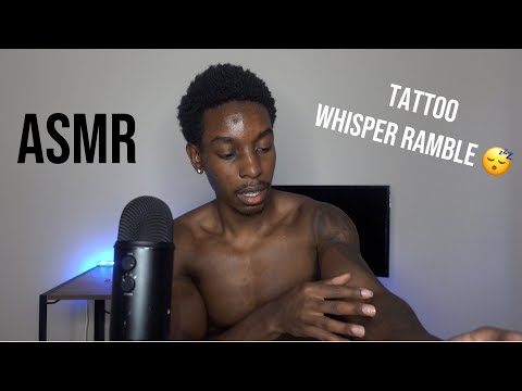 [ASMR] Quick whisper ramble about my tattoos ( sleep inducing)