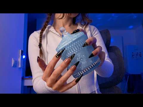 ASMR Tapping & Scratching with Long Nails Random Items (no talking)