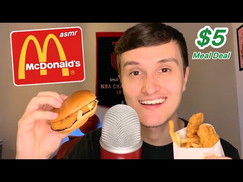 ASMR NEW McDonald’s $5 Meal Deal Mukbang 🍟🍔 (eating sounds)