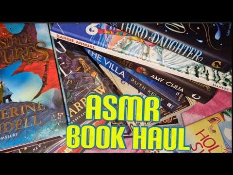 ASMR Book Haul     Tapping Tracing Whispering Page Sounds - #asmr #books