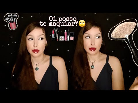 Asmr Oi posso te maquiar? Amiga sem paciência maquiando você.