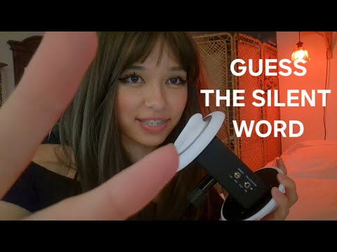 guess the silent word ASMR (but the audio is just a little fried, sorry)