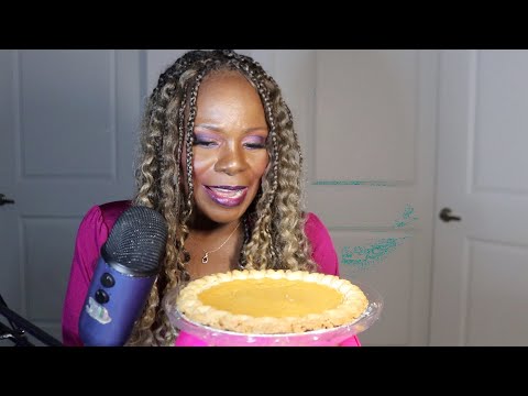 Happy Thanksgiving! Kroger's Sweet Potato Pie ASMR Eating Sounds