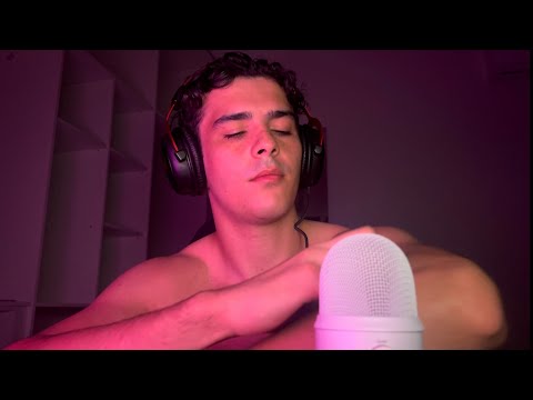 ASMR Skin scratching, Skin and collarbone tapping