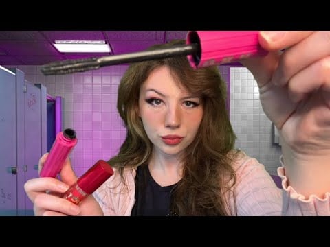 ASMR Friend Thats OBSESSED w YOU🚩Gets You Ready In The School Bathroom (jealous roleplay)