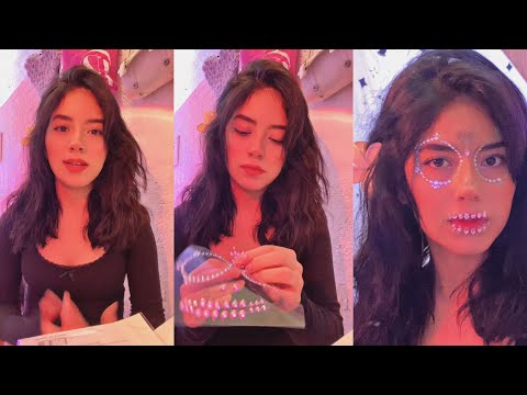 Maquillaje catrina con brillos | Soft Spoken | Andrea ASMR 💘