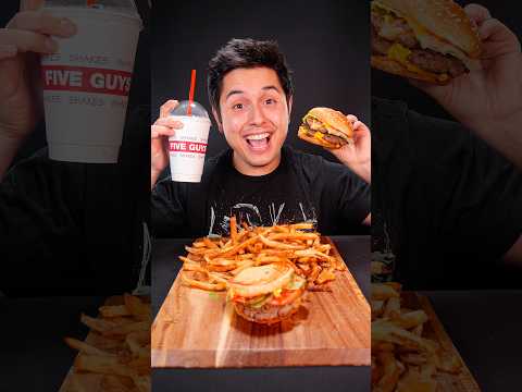 Five Guys Burgers FEAST! | ASMR Mukbang