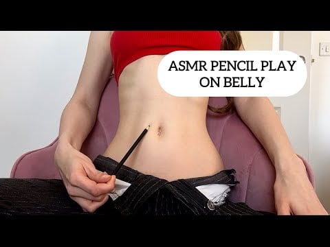 ASMR Pencil Play on my Belly (tracing, tapping, etc.)