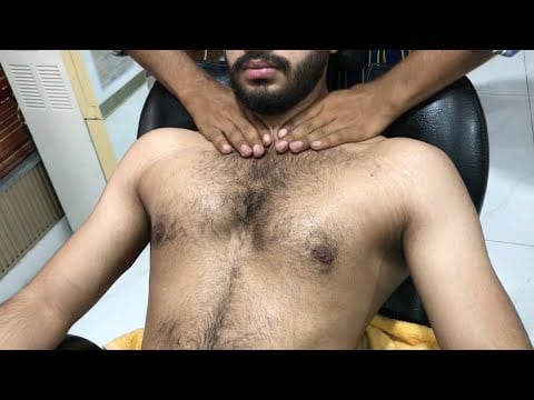 ASMR FULL CHEST DEEP MASSAGES FOR RELAXING CRACKS | HAIRY CHEST | 💈😍