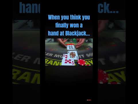 When you think you finally won a hand at Blackjack…🤯 #blackjack #shorts