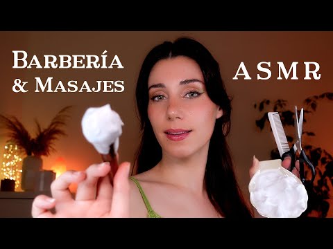 ASMR BARBERÍA & SPA 💤 Corto tu Cabello y Barba 🪒 Masaje Capilar y Facial🧼 Roleplay en Español