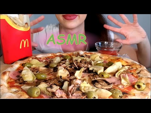 ASMR Pizza And Fries | No Talking | Crispy Sounds | Lady M. ASMR