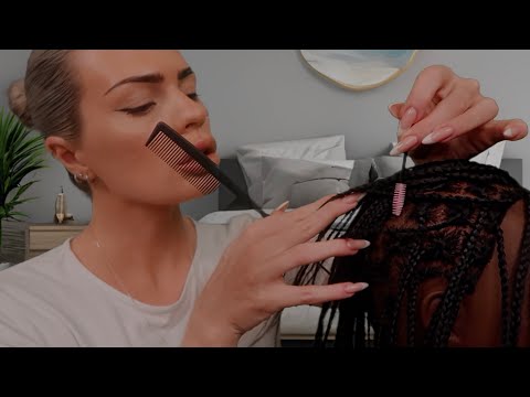 ASMR intense scalp scratching between your itchy braids 💛 (roleplay w/ aggressive scratching)