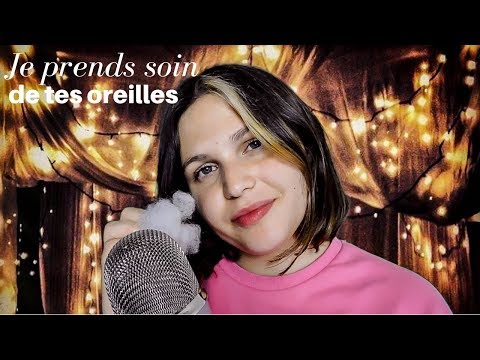 ASMR FRANÇAIS⎪Je m'occupe de tes oreilles 👂🏼 (Multi-déclencheurs : éponge, coton, bla-bla)