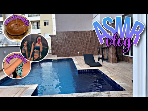 ASMR VLOG - UM DIA COMIGO 💗 | piscina, shopping, etc