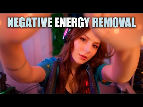 ASMR Removing Your Negative Energy 💎 Tongue Fluttering and Breathing, No Talking