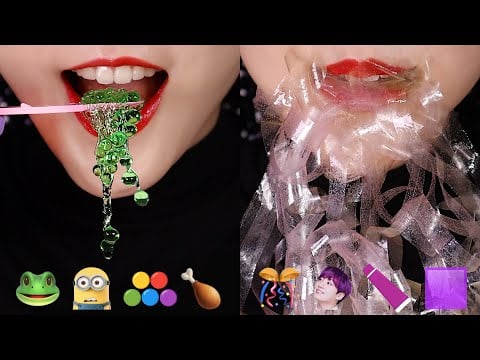 TIKTOK EMOJI MUKBANG ASMR TIKTOK EMOJI FOOD CHALLENGE #12 🐸