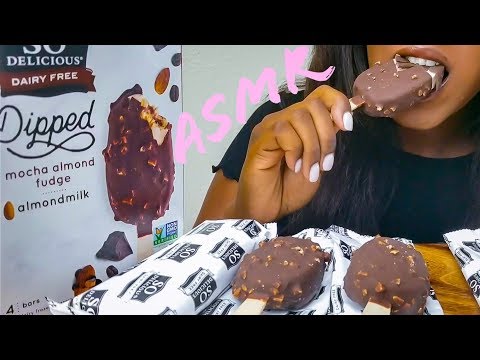 ASMR ICE CREAM / Dipped Mocha Almond Fudge /Eating Sounds / No Talking