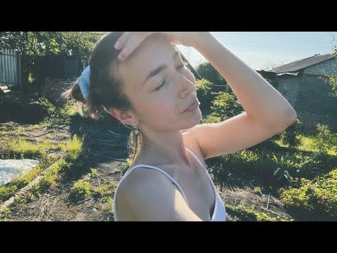 ASMR на даче (много визуалок)💚🩷🤍