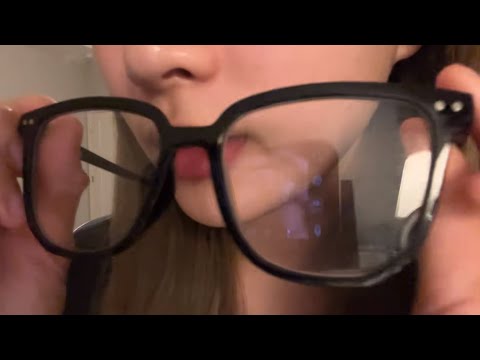 glass licking👓/ wet mouth sound💦/ lens licking/ sleepy sound