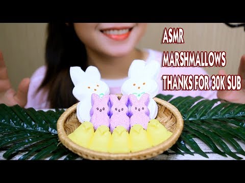 ASMR MARSHMALLOWS,Eating Sounds,No Talking|LINH-ASMR