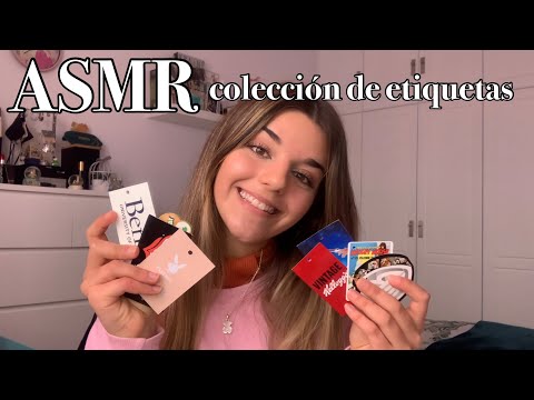 ASMR / Haciendo TAPPING con mi colección de ETIQUETAS 🏷