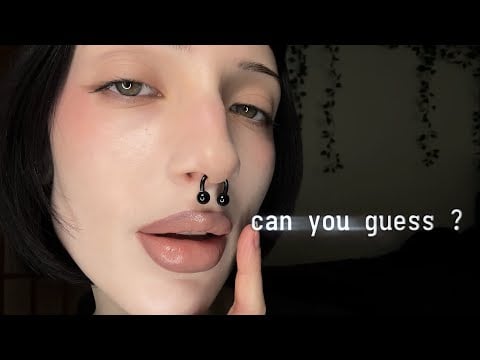 Guess the Silent Word 𖥔 ASMR [super close up]