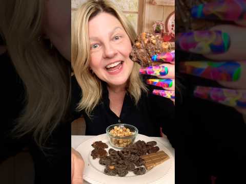 Sampling My Trader Joe’s Snack Plate 😋🔥 #asmr #chocolate #eatingsounds #asmrsnacks 💕