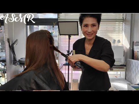 미용실 ASMR  S컬 손상모 매직셋팅   S curl damaged hair magic setting/Korean hair salon
