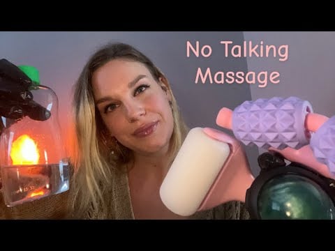 [ASMR] Fast & Aggressive Upper Body Massage With Rollers + Face Massage (Gloves & Oil) | No Talking