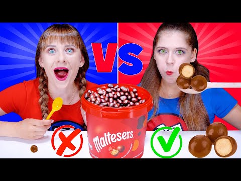 ASMR Big VS Small Spoon Challenge By LiLiBu Mukbang