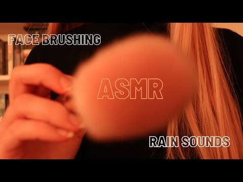 ASMR No Talking | Face brushing and Rain 🌧️