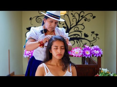 Doña Rosa's energy cleansing (limpia) massage with hair cracking, whispering & ASMR triggers
