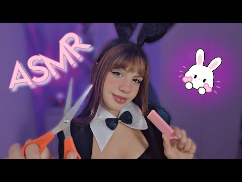 ASMR - COELHINHA do SONO corta seu CABELO🐰✂️