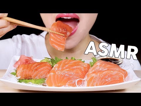 ASMR SALMON SASHIMI 연어회 먹방