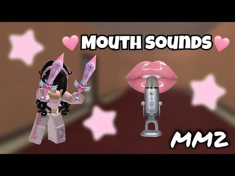 Mouth sounds no talking || playing mm2 ROBLOX!