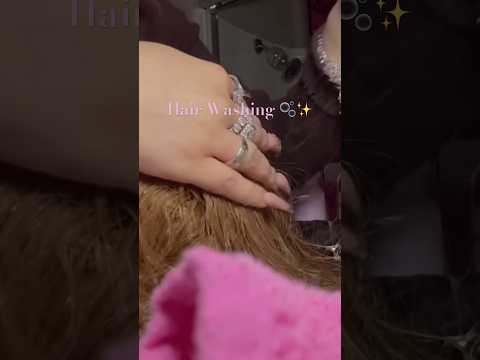 ASMR Hair Washing and Scalp Scrubbing 🫧 #asmrhair #shortvideo