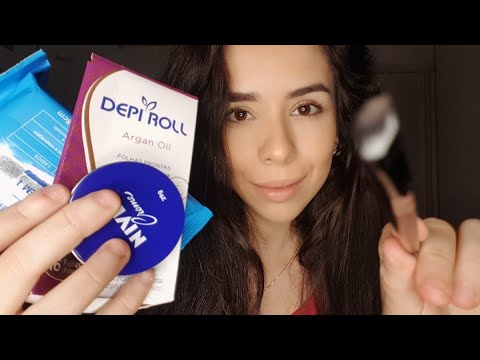 ASMR *COMPRINHAS DE FARMÁCIA* DE JULHO (Mouth Sounds, Camera Brushing, Tapping, Embalagens e Mais)