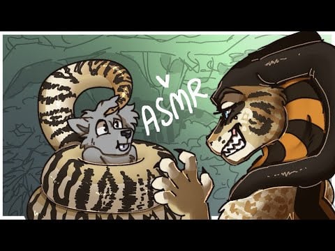 Furry ASMR| Snake Coils You and Licks Your Ears Clean (mouth sounds, tongue flutters, hisses)
