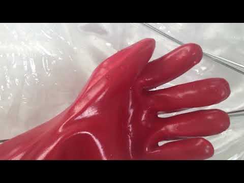 RUBBER GLOVES ❤  BULL SAFE ❤ HEAVY DUTY ❤  BIG SHINY GLOVES [[ASMR]]