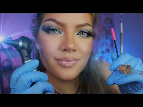 ASMR Unclogging Your Ears, Otoscope Ear Inspection, Ear Cleaning, Underwater Effect, Ear Massage