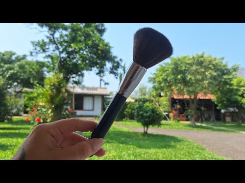 ASMR NA RUA| triggers visuais e sons de boca, pincel na tela