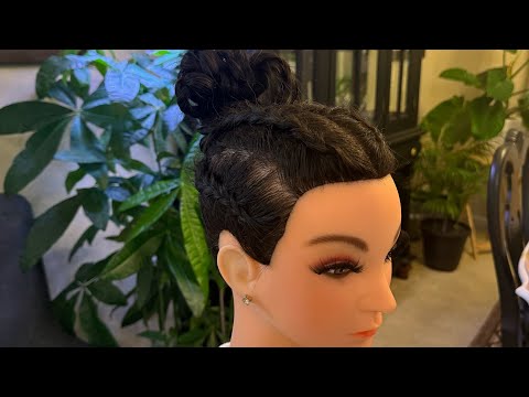 ASMR Suni Lee Olympic Hairstyle - Braids Hairstyling, perfectionist, Hair Fixing, Finishing Touches