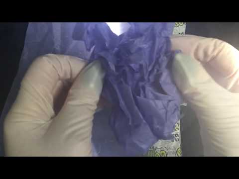LATEX GLOVES ⭐  Paper sounds , wrinkle  & rip with long nails ,hands in gloves [[ASMR]]