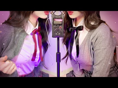 ASMR Twin Layered Mouth Sounds For Your Deep Sleep / Tascam Tongue Clicking, Blowing, Candy Eating