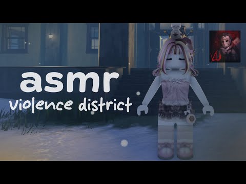 violence district but its asmr….🔪 \(˚☐˚”)/ mouth sounds + whispers | roblox gaming asmr