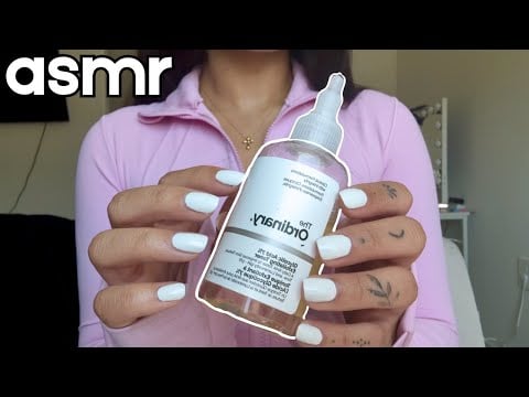 ASMR | Tapping on Skincare Products *whispering* 