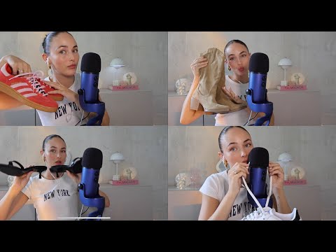 ASMR my shoe collection 👟👢🥿  (scratching,tapping,whispering)